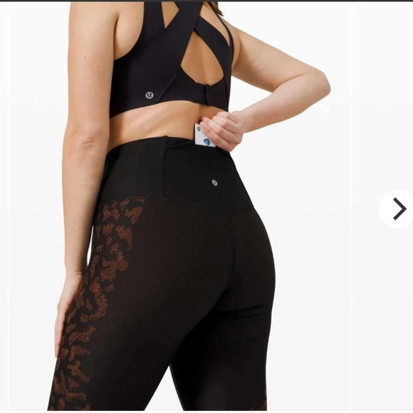 Lululemon Mapped Out High Rise Tight 28" in *Camo Black / Brick Size 4 - Picture 10 of 16